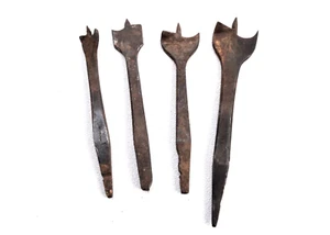 Vintage Set/4 Center Point Cast Steel Brace Bits, Different Makers - Picture 1 of 1