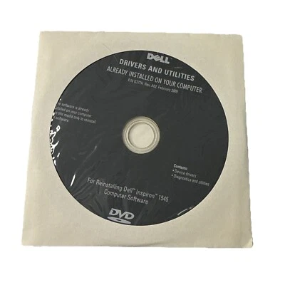Dell Computer Drivers and Utilities for Reinstalling Laptop Inspiron 1545 J196G - Image 1 of 2