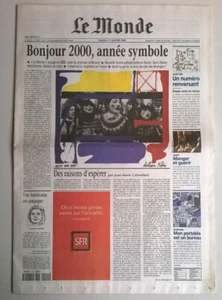 LE MONDE N°17086 du 01/01/2000 - Adieu 1999 / Bonjour 2000 : un N° renversant - Imagen 1 de 12