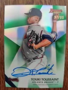 TOUKI TOUSSAINT 2015 Bowman's Best AUTO Autograph Refractor GREEN /99 Card PWE - Picture 1 of 1