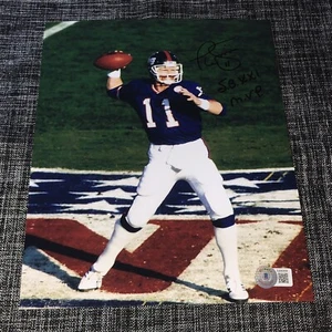 PHIL SIMMS SIGNED AUTOGRAPH 8X10 PHOTO NEW YORK GIANTS SB XXI MVP BECKETT BAS - Picture 1 of 3