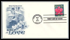 US FDC # 4531 Love Flowers ArtCraft Pink 2011, 9p3783 - Picture 1 of 1