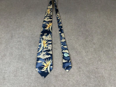 Corbata de seda TOMMY BAHAMA diseño floral/tropical/marlin Foto 1 de 4
