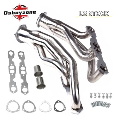 Stainless Manifold Headers Polished for 88-97 Chevy/GMC C/K 5.0/5.7 V8 Pickup US - Image 1 of 4