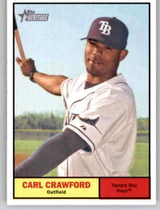 Heritage Carl Crawford MLB 2010 tarjeta base rayos PWE #289 - Imagen 1 de 2
