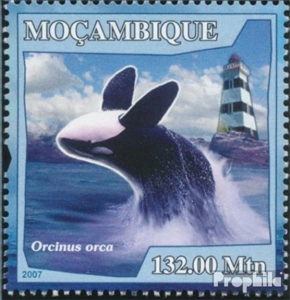 Stamps Mosambik 2007 Mi 3065 (complete. issue) MNH 2007 Whales and Lighthouses - Image 1 of 1