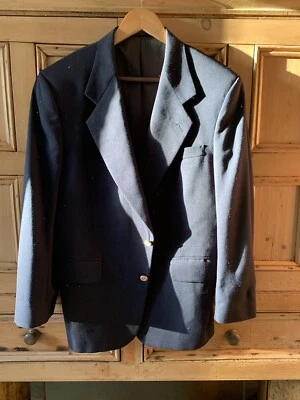 Blazer Oscar De La Renta Azul Marino Botones Dorados 40 S Foto 1 de 4