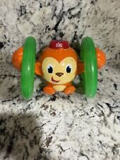 Bright Starts Roll and Glow Monkey Baby Toy Play To Learn Works Orange & Green