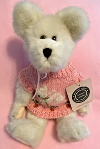 BOYDS BEARS "LIBBY B. BUNSTER" Hecho a mano, Oso Blanco 8 pulgadas - 1997 Excelente con etiquetas - Imagen 1 de 10