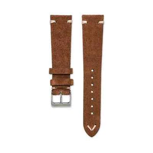Watch Strap Suede Leather Vintage Brown by WB Original - 5 Lug Widths - Picture 1 of 4