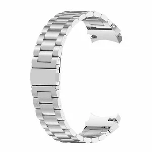 Armband 22 mm aus rostfreiem Stahl mit Kippfaltschließe für Smartwatch in Grau - Zdjęcie 1 z 8