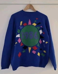🔶️VINTAGE 1986 AUSTRALIAN WOMENS FASHION SWEATER L SUSSAN 40TH BIRTHDAY GIFT  - Picture 1 of 6