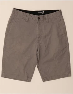 VOLCOM Womens Chino Shorts W28 Medium  Grey Cotton AE09 - Picture 1 of 3