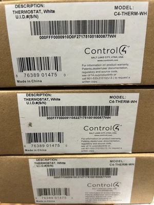Control 4 Wireless Thermostat Model: C4-THERM-WH - White - Brand New!! - Image 1 of 2