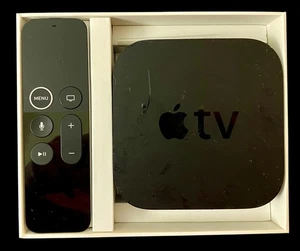 Apple TV 4K HDR 64GB geöffnete Verpackung mit Fernbedienung - Bild 1 von 6