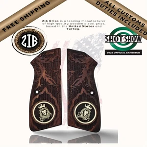 Zib Grips Impugnature per pistola serie in legno per Browning HPSPORT - Foto 1 di 7