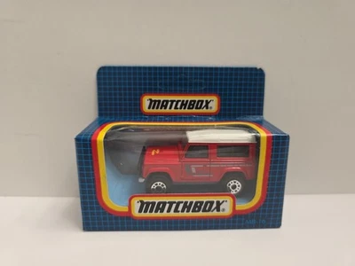 1987 Matchbox International MB 16 Land Rover 90, Red, 1/64 Unpunched Box - Image 1 of 4