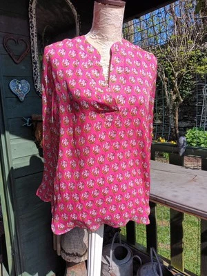 Diane von Furstenberg Fuschia Pink Silk blouse UK10 US6 - Image 1 of 4