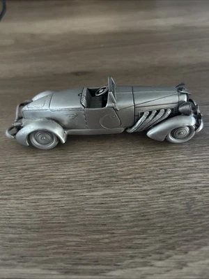 Modelo de peltre vintage 1933 Duesenberg Boattail SJ - The Danbury Mint coleccionable Foto 1 de 4