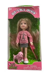 Bambola TY Li'l Ones Oo-LaLa Olivia con il suo animale domestico sigillato come nuova in scatola - Foto 1 di 2