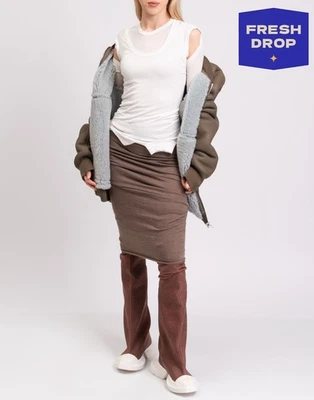 PVP €785 RICK OWENS PORTERVILLE Bandana Top IT40 US4 S Mezcla de Seda Recortada Foto 1 de 4