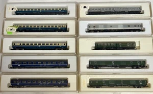 Märklin mini-club 10 piezas varios vagones de pasajeros de 4 ejes muy bien conservados en embalaje original - Imagen 1 de 1