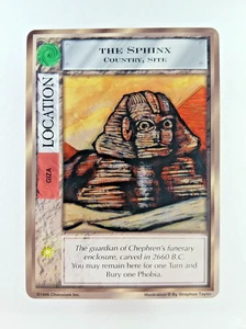 The Sphinx - Mythos CCG card (1996 Chaosium) Location, Giza Cthulhu Lovecraft - Imagen 1 de 2