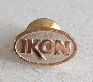 IKON Corp. VINTAGE Logo Lapel Pin Tie Tack Gold Tone 1998 Original Style - Picture 1 of 7