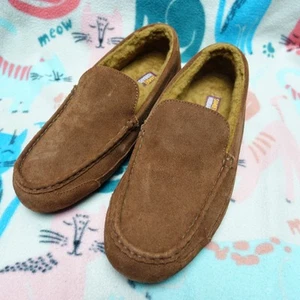 Zapatilla de cuero marrón nuez moscada Samuel Hubbard forrada en piel de oveja 11 W para hombre - Imagen 1 de 8