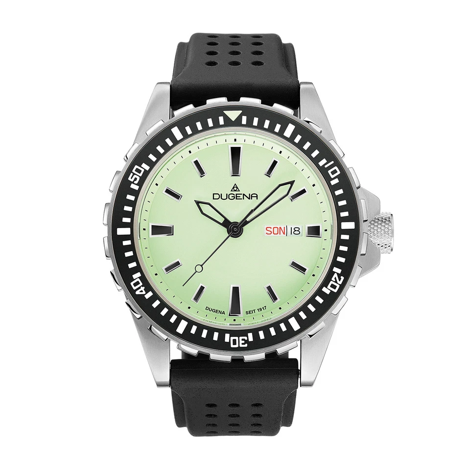 Dugena Herren-Armbanduhr Divers Friend, Quarz, Edelstahl, Mineralglas, 20 bar - Bild 1 von 1