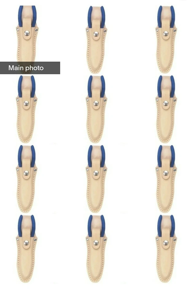 12 Top Grain Leather Utility Knife Plier Tool Holder Belt Holster Sheath  - Image 1 of 1