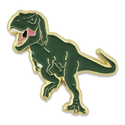 Pin de solapa esmaltada de dinosaurio PinMart's verde T-Rex Tyrannosaurus Rex Foto 1 de 3