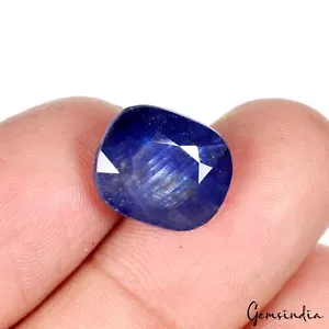 Gema de corte cojín de zafiro de Ceilán azul natural de 11,30 quilates con certificación IGL&I para anillo - Imagen 1 de 13
