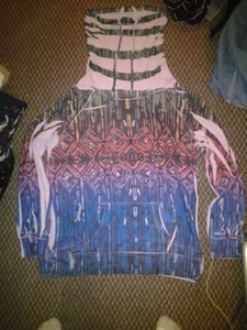 B.L.E.U. LS top - Half Hood - XL - Picture 1 of 3