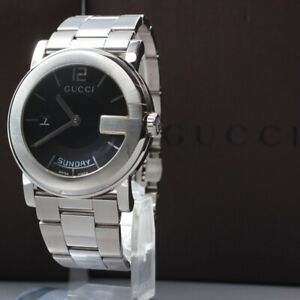 ▶[NEAR MINT in BOX] GUCCI G-Timeless 101M Black Dial Men's Quartz Watch JPN T138