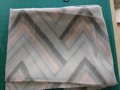 Chiffon fabric With Grey Chevron Design - Image 1 of 2