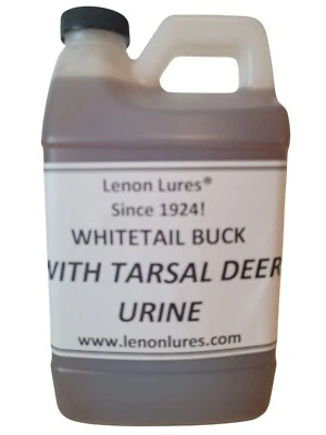 LENON LURES Whitetail Buck Urine with Tarsal 64 oz Trusted by Hunters Everywhere Since 1924!