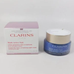 Clarins Multi-Active Nuit Targets Fine Lines Night Cream Dry Skin 50 ml *NEW* - Picture 1 of 2