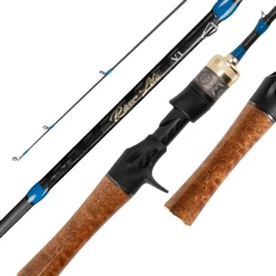 Caña de pescar giratoria caña de pescar de fibra de carbono 1,53 M 1,68 M caña de señuelo 2 secciones Foto 1 de 4