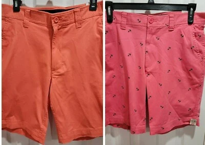 St. John's Bay Men's Comfort Power Stretch Shorts Coral Glow Coral Anchor 32-44 - Image 1 of 4
