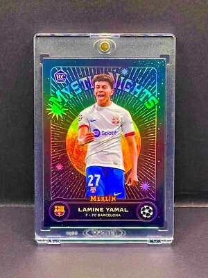 Lamine Yamal RARE ROOKIE RC REFRACTOR TOPPS CHROME INVESTMENT CARD SSP ROY MINT - Image 1 of 4