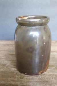 Tarro de gres antiguo pequeño de Texas - Imagen 1 de 9