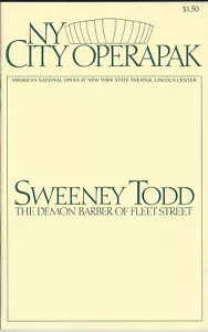 1984 NY City Operapak Sweeney Todd El barbero demonio de la calle Fleet - Imagen 1 de 1