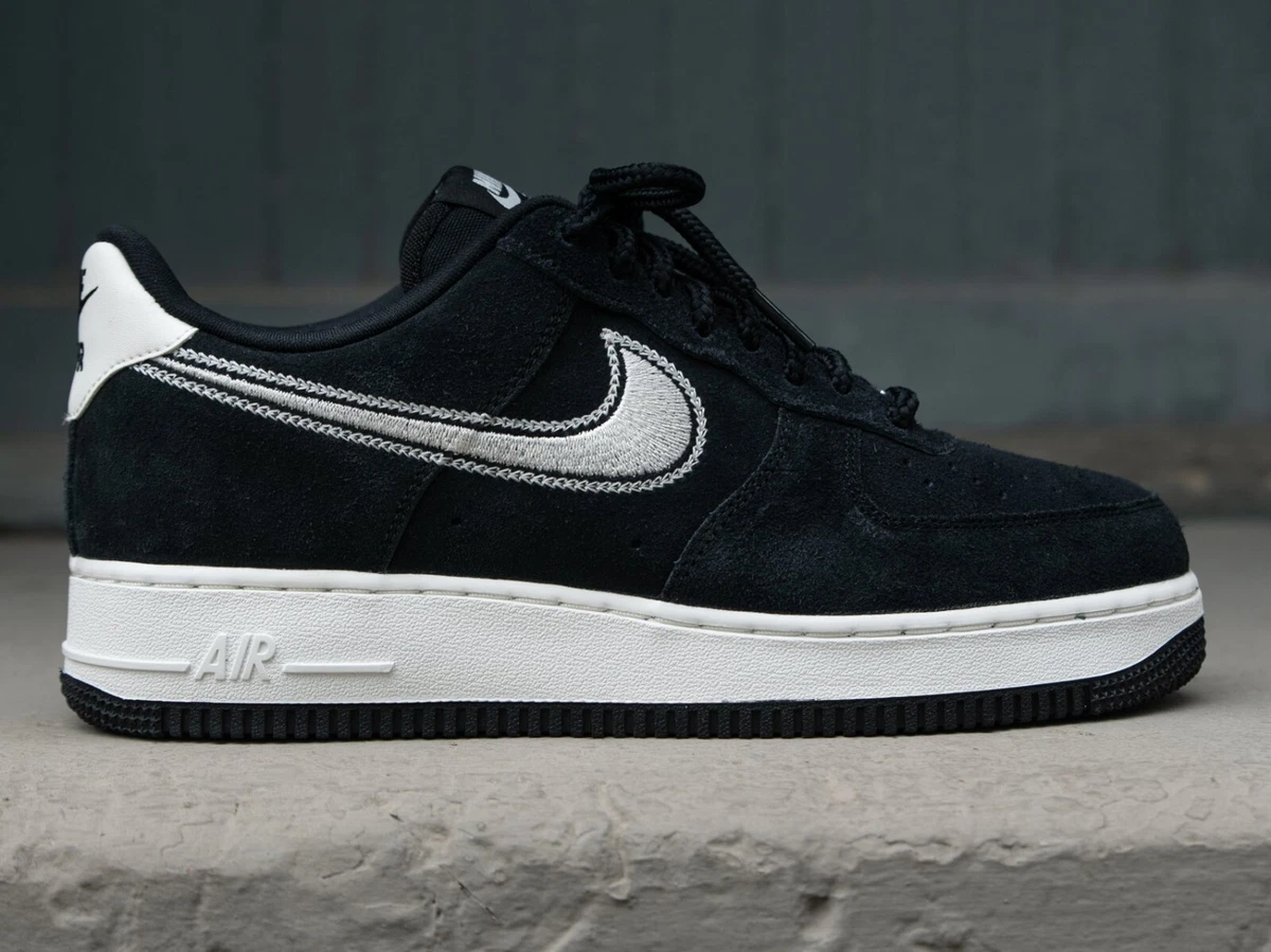 Nike Air Force 1 '07 1 Low Sail Black | eBay