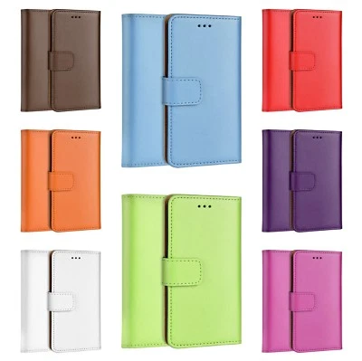 UK Seller - Ameego Luxury Leather Wallet Case for iPhone 4G to iPhone 13 Models - Image 1 of 2