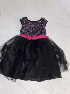 Cherokee girls medium 7/8 Sequin sparkly sleeveless dance Party Dressy dress - Picture 1 of 3