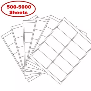 2"" x 4"" Versandadressetiketten für Laser Tinte Jet Kleber 10 BIS 500-5000 Blatt - Bild 1 von 10