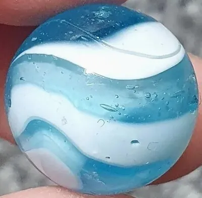 Yasuda Vintage Marble Transitional Rich Aqua Blue Base 1940s MINT 11/16  • 10.27€