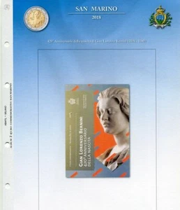 Fogli per 2 euro commemorativi SAN MARINO dal 2004 al 2023 - Abafil - Imagen 1 de 1