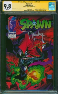 SPAWN #1 CGC 9.8 1st Appearance Al Simmons TODD MCFARLANE Signed SS White Pages - Picture 1 of 7